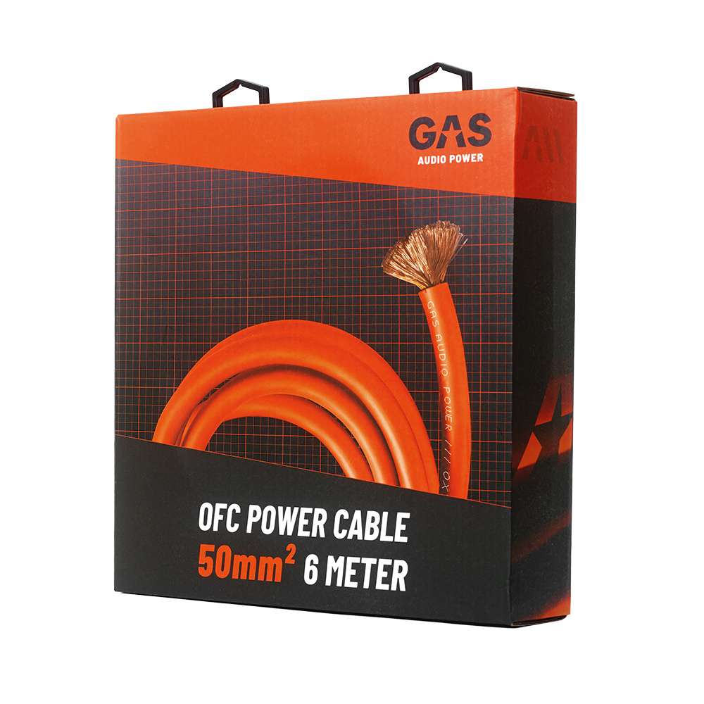 GAS MAX pomarańczowy kabel zasilający OFC 50mm², 6 metrów