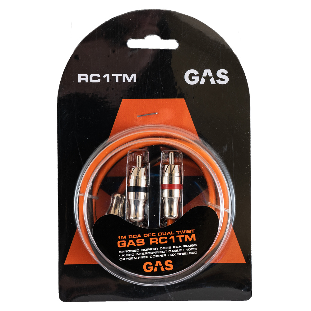 GAS RC1TM podwójnie ekranowany kabel RCA, 1 metr
