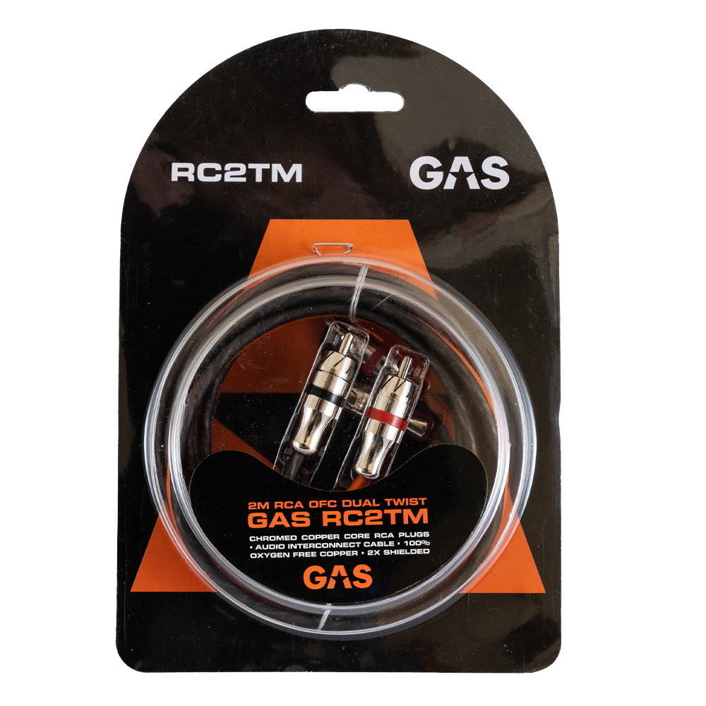 GAS RC2TM podwójnie ekranowany kabel RCA, 2 metry