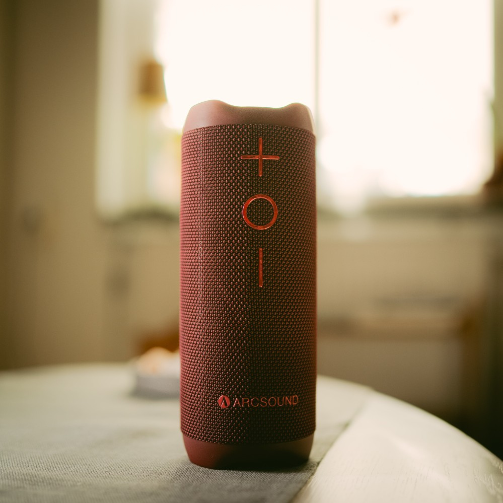 Arcsound EDGE Ruby Red mocny przenośny głośnik z Bluetooth