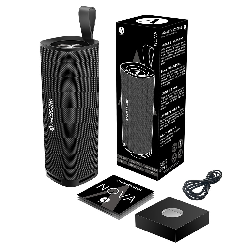 Arcsound NOVA przenośny głośnik z Bluetooth, czarny