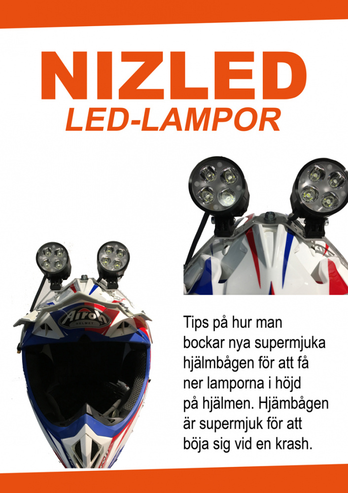 Nizled zestaw lampy do kasku bez wentylatora 1x40w do akumulatora 16,8v / pracy z mc