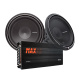 2-pak Rockford Fosgate Punch P2D412 i GAS MAX A2-1500.1DL, zestaw basowy 2-pak Rockford Fosgate Punch P2D412 i GAS MAX A2-1500.1DL, zestaw basowy