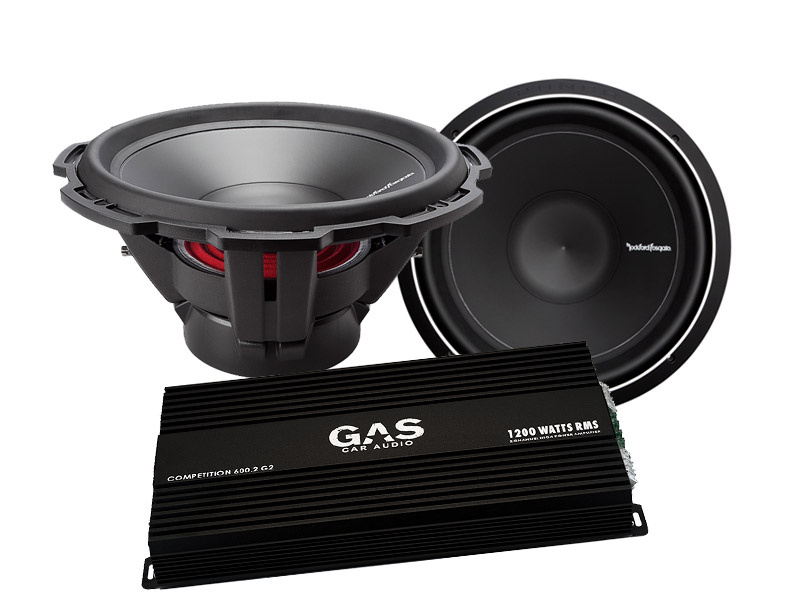 GAS Competition 600.2 + 2 szt. Rockford Fosgate P2D415