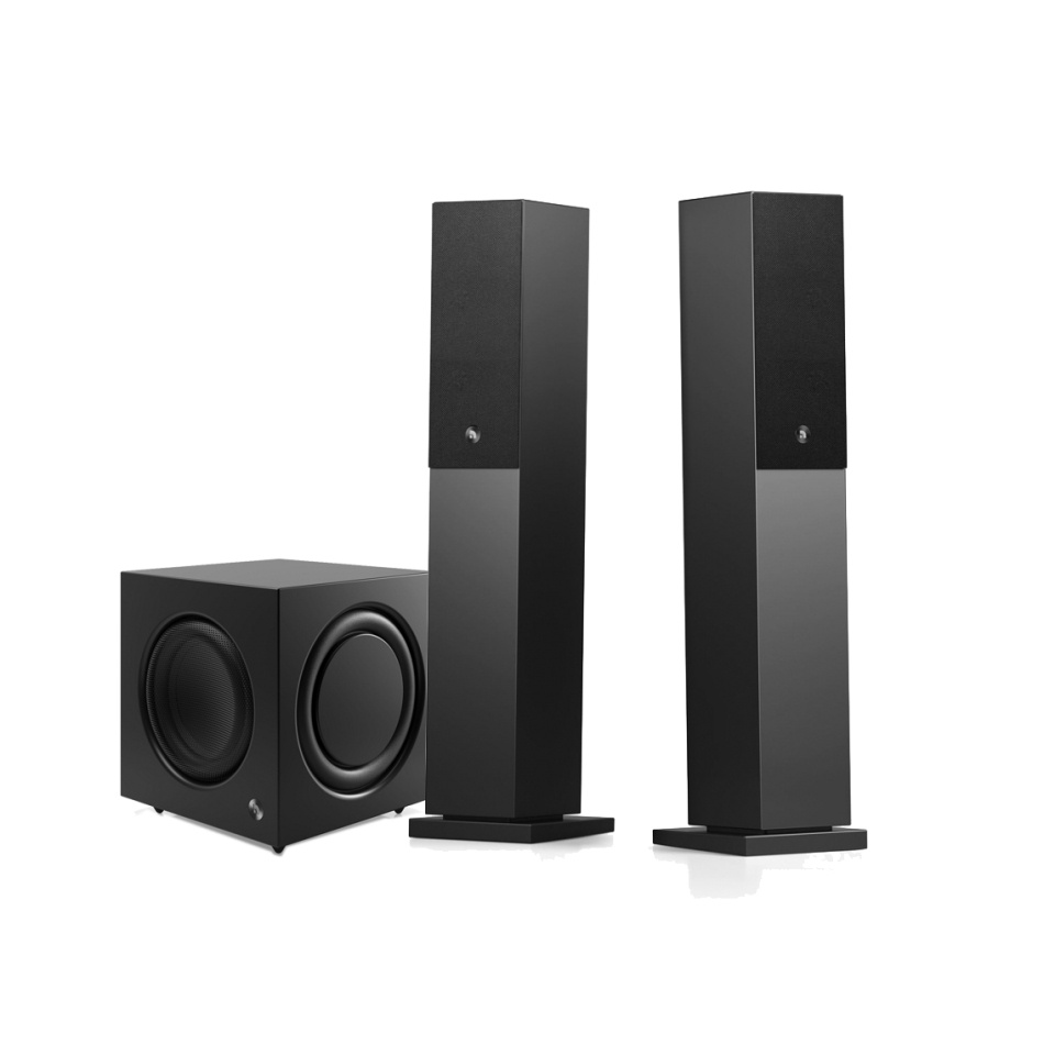 Audio Pro A38 W z zestawem stereo 2.1 SW-10, czarny