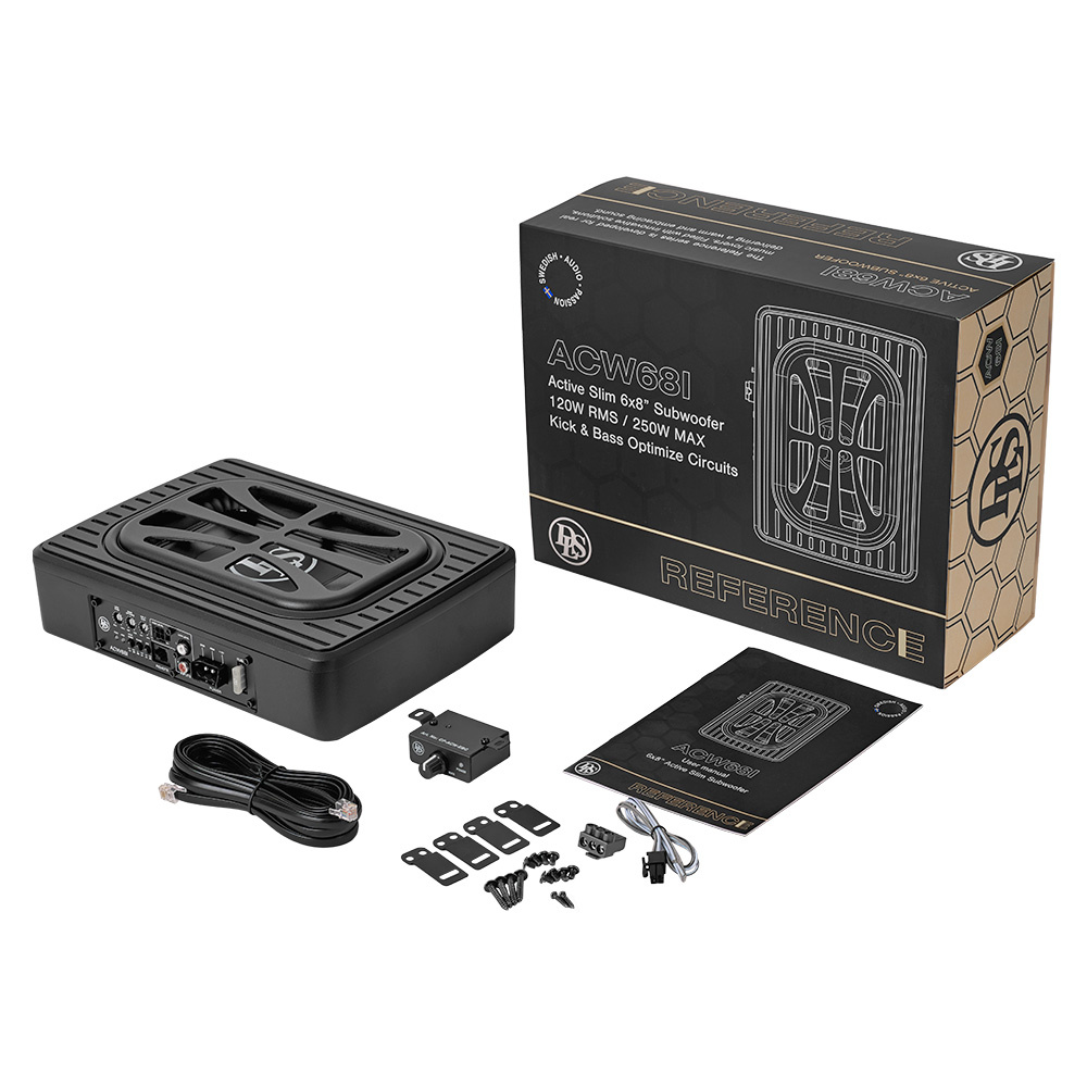 2-pak DLS ACW68i, kompaktowy subwoofer pod siedzenie