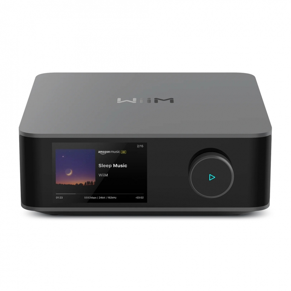 WiiM Amp Ultra z Dynavoice Challenger M-105 EX v4 w kolorze czarnym, zestaw stereo 2.0