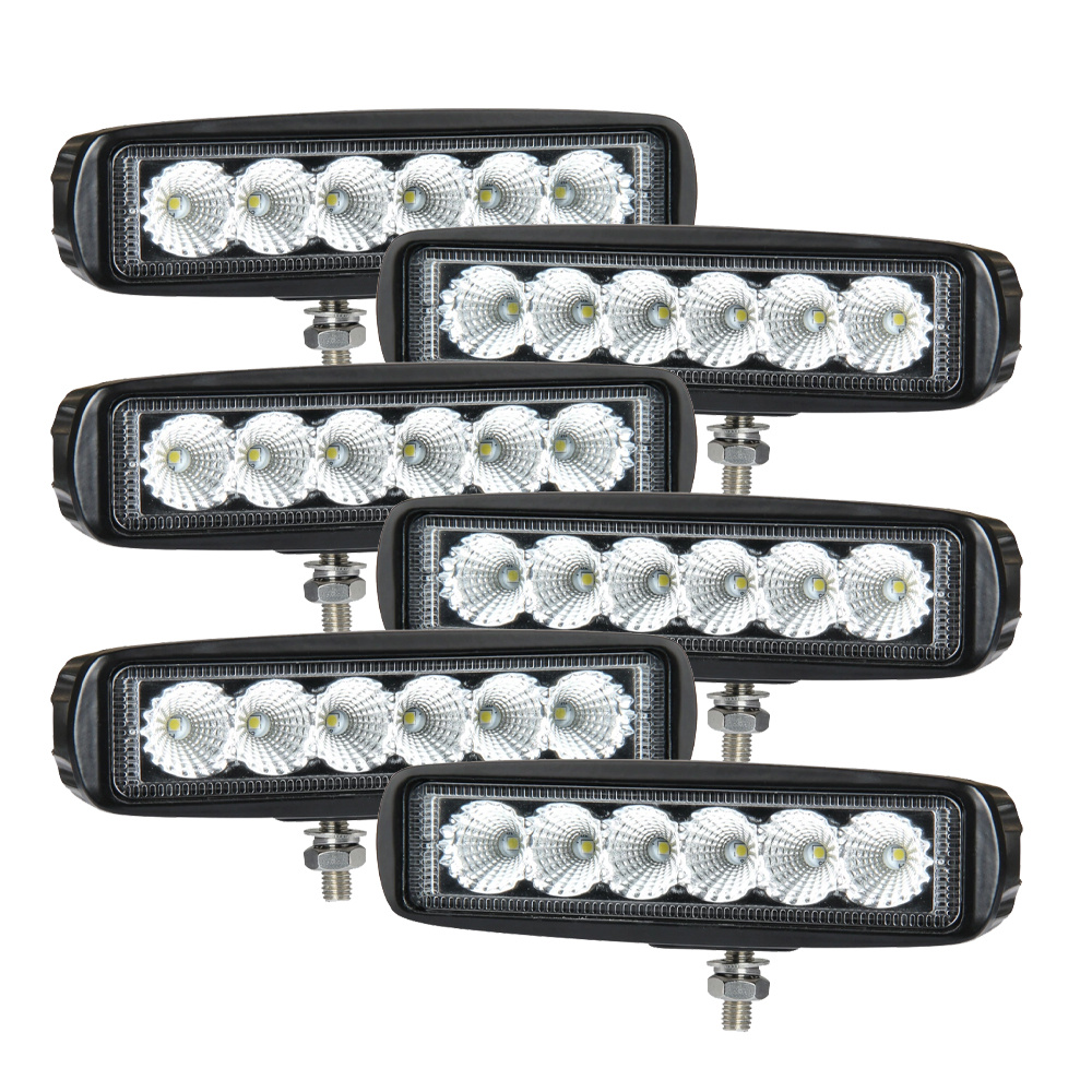 6-pak NIZLED B18RF, 15.8 cm tylne-/robocze światło, 18W, pakiet świateł roboczych