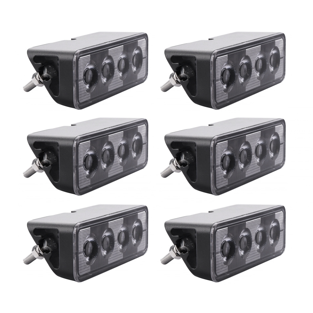 6-pak NIZLED B24RF, kątowe 13 cm tylne-/robocze światło, 24W, pakiet świateł roboczych