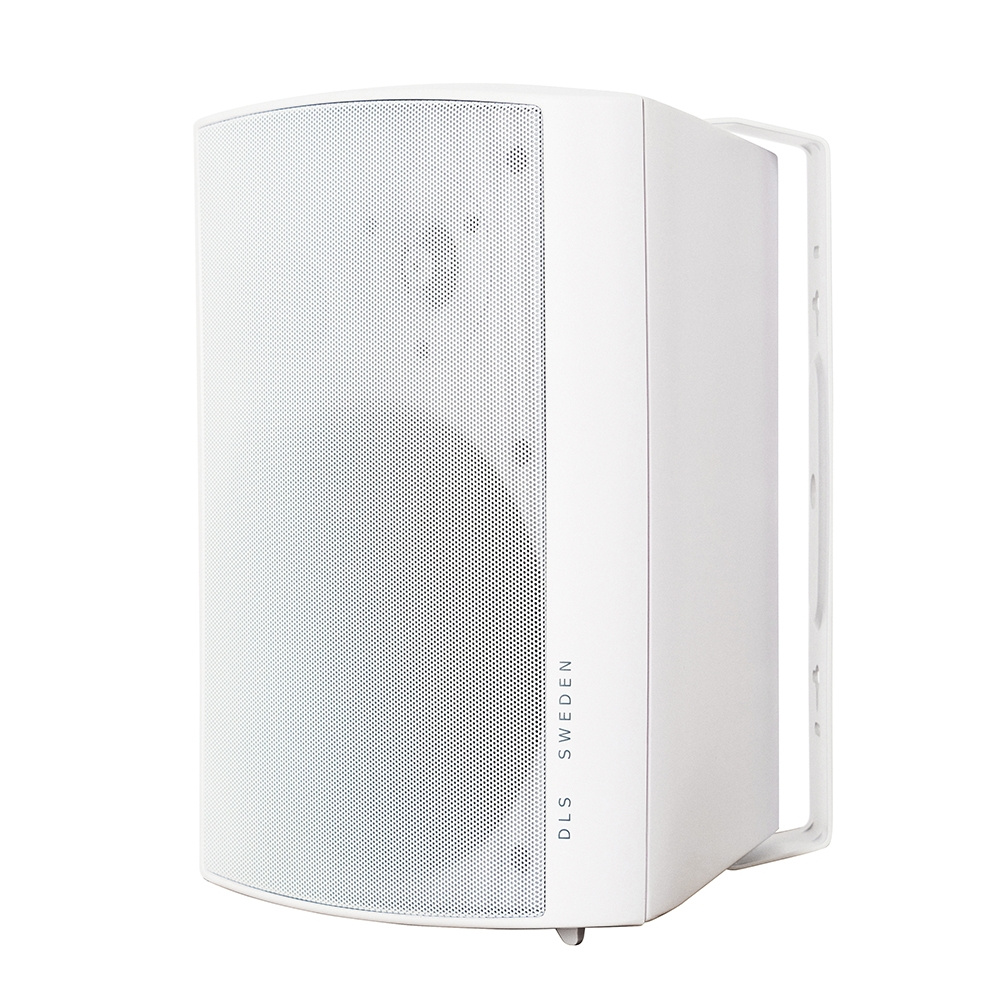 2 pary DLS MB6i w białym kolorze z Fosi Audio BT20 Max, zestaw multiroom
