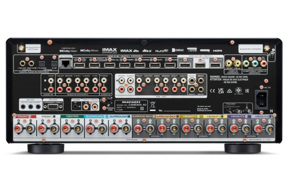 Marantz Cinema 40 i Klipsch Reference RP-8000F II 5.1 pakiet kina domowego, czarny