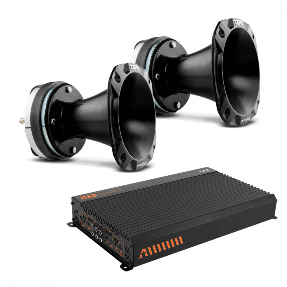 2-pack DS18 PRO-DKH1F, pakiet SPL ze wzmacniaczem