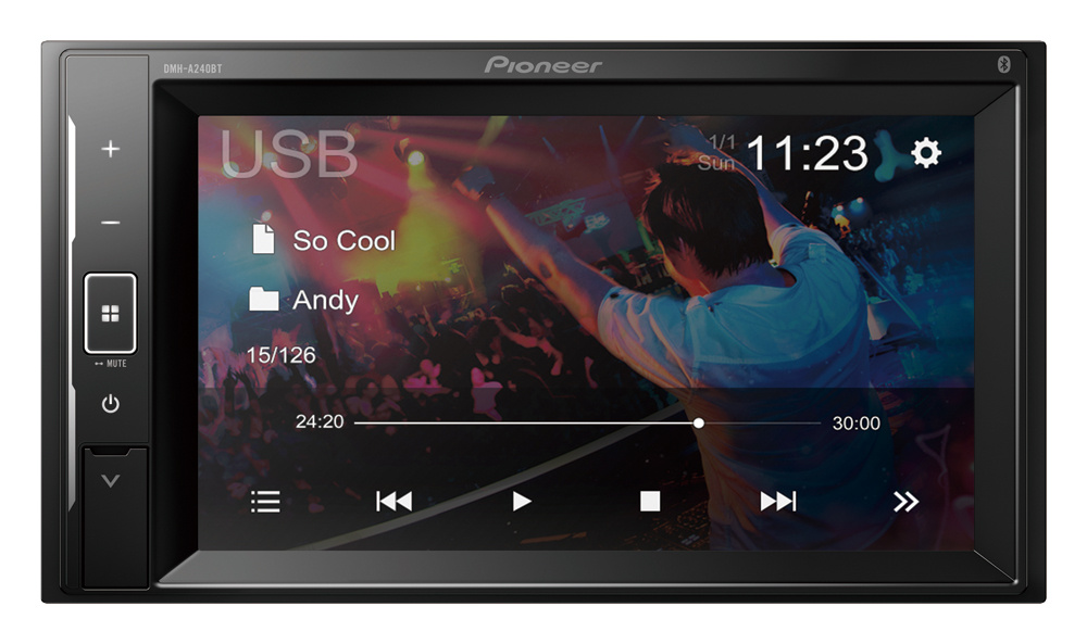 Pioneer DMH-A240BT i głośniki Bass Habit PLAY