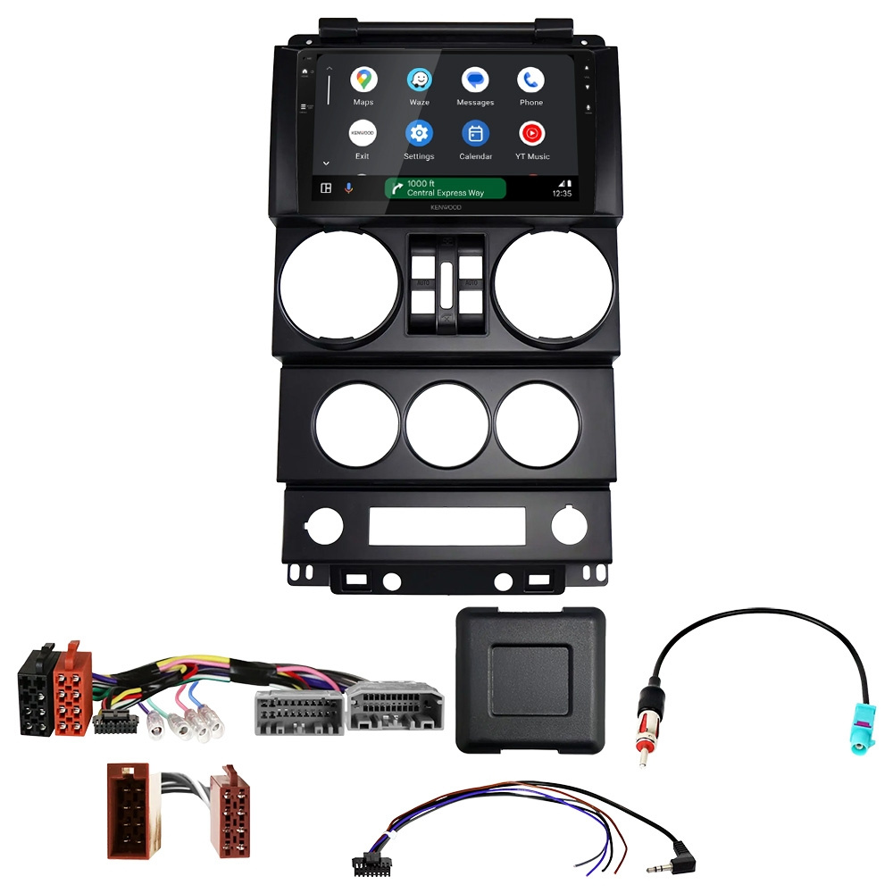 Zestaw car audio Kenwood DMX80AXS do Jeep Wrangler 4-dörrars 2007-2010