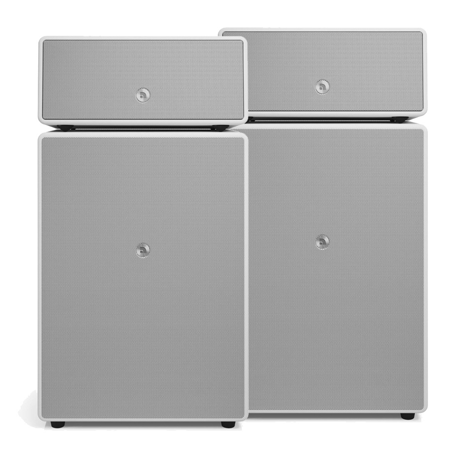 2-pack Audio Pro Drumfire II W głośniki Wi-Fi z Google Cast i AirPlay 2, biały