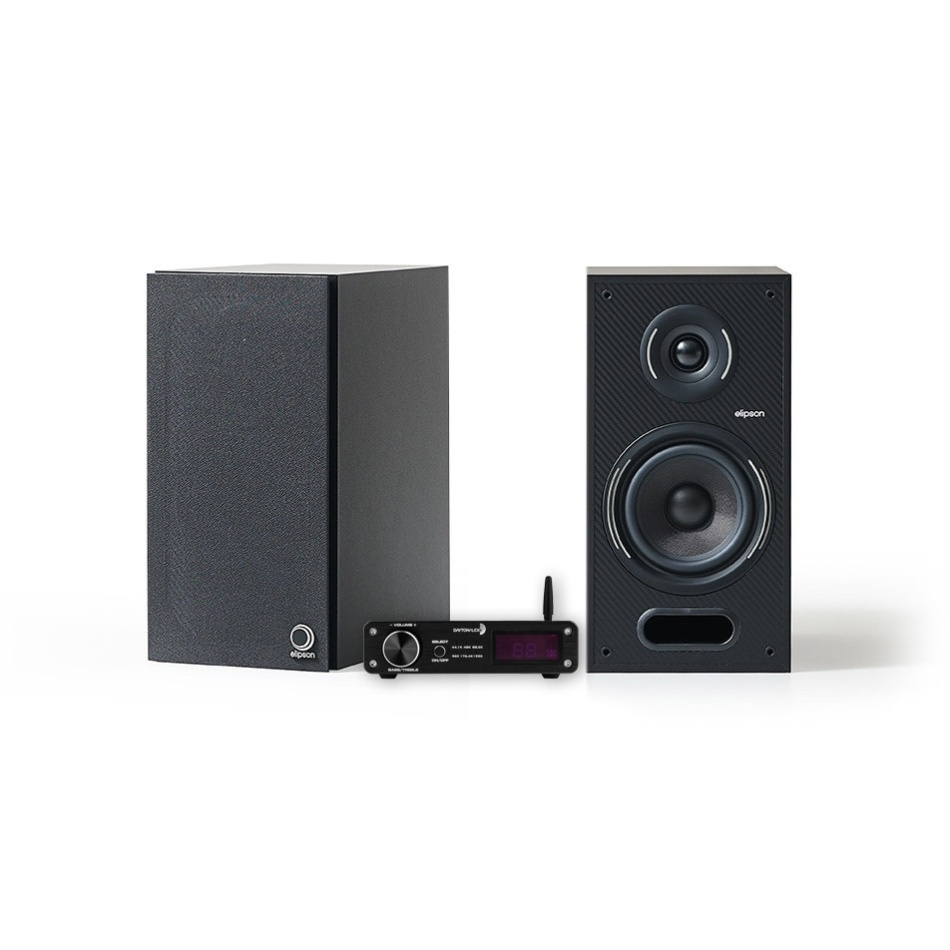 Dayton Audio DTA-PRO z Elipson Horus 6B w czarnym kolorze, zestaw stereo 2.0