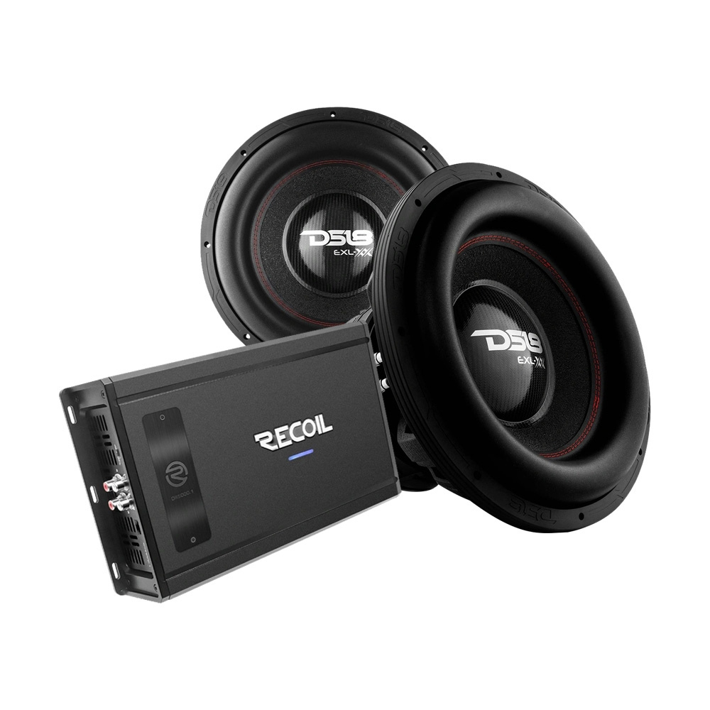 2-pakiet DS18 EXL-XX15.4DHE z Recoil DII 5000.1, zestaw basowy 2x15