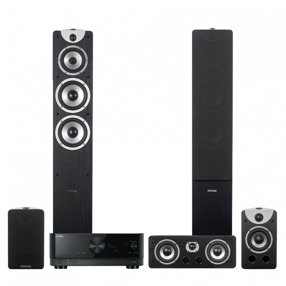 Yamaha RX-V4A & Dynavoice Magic F-7 EX zestaw kina domowego 5.0, czarny