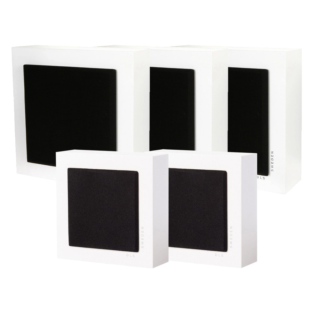 DLS Flatbox Mini On-Wall zestaw głośników 5.0, biały