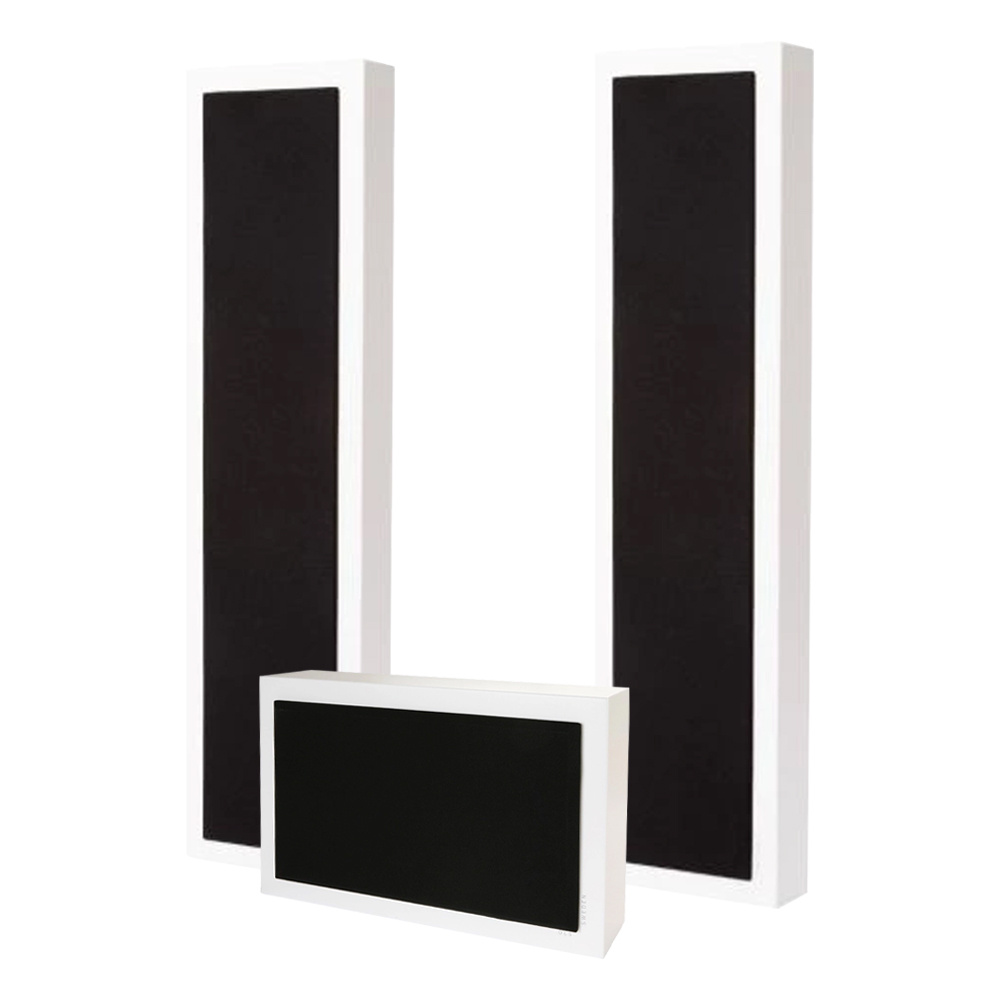 2-pack DLS Flatbox XXL & Flatsub 8.2 zestaw głośników 2.1, biały