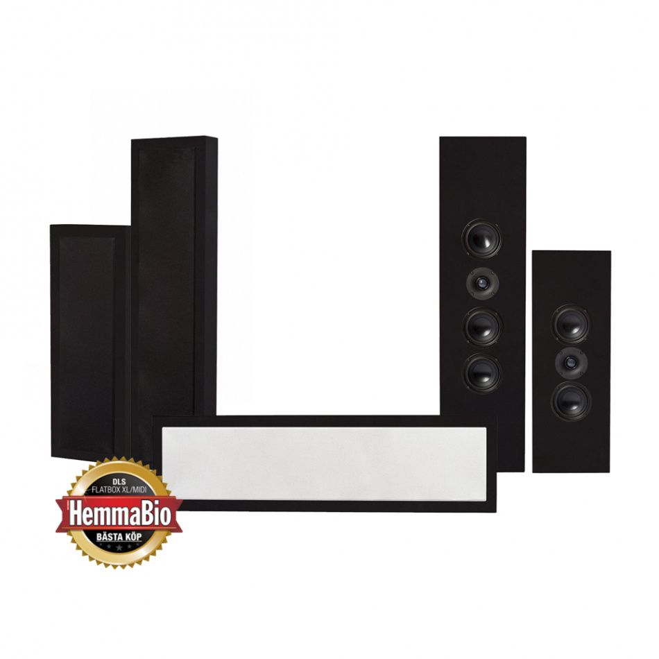 DLS Flatbox XXL On-Wall zestaw głośników 5.0, czarny