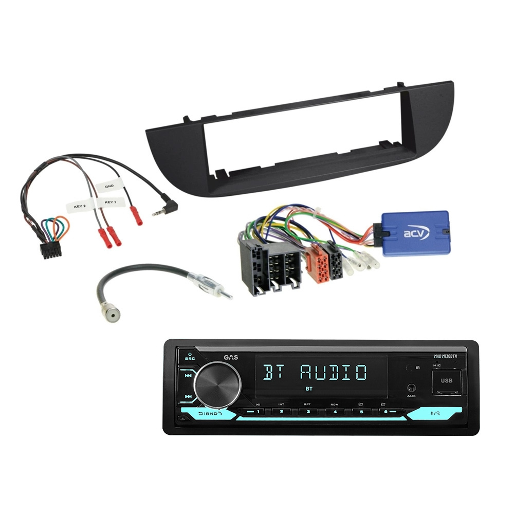 GAS MAD M130-BTN zestaw audio samochodowego do Fiat 500 2007-2015