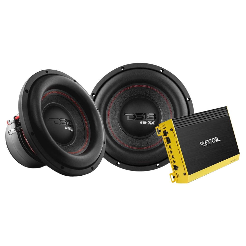 2-pack DS18 GEN-XX10.4DHE z Recoil RL1000.1, zestaw basowy 2x10
