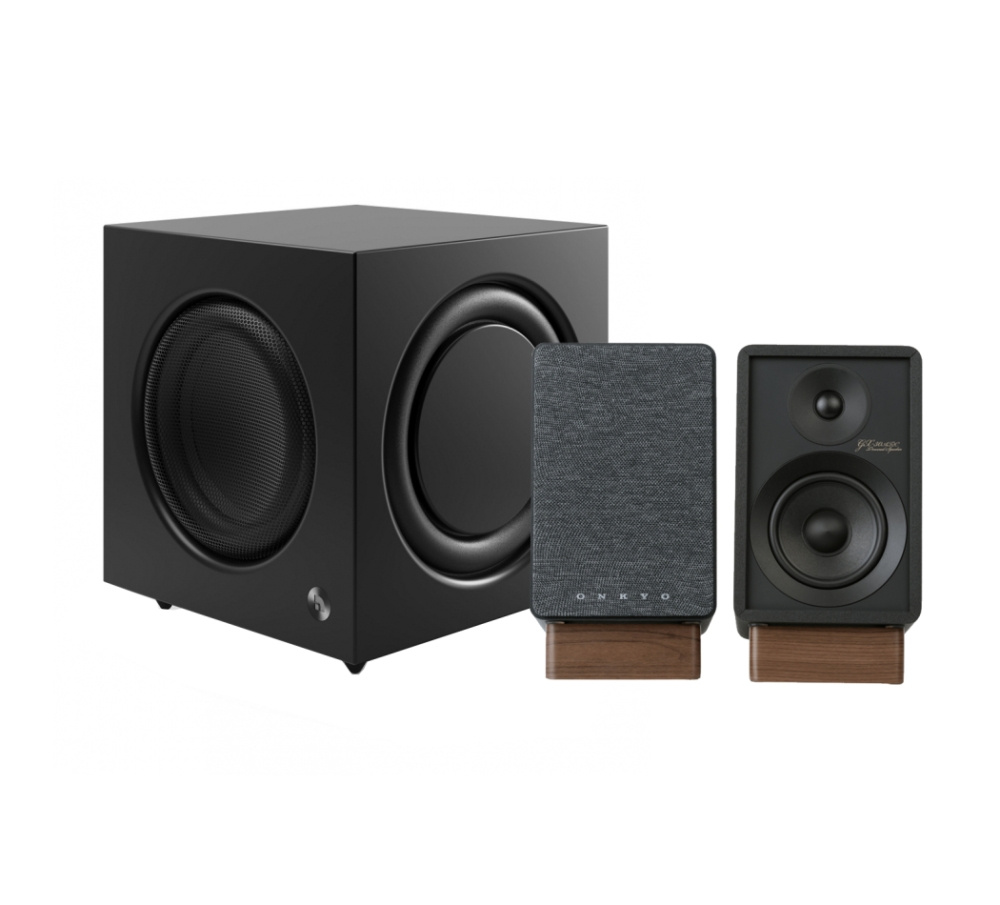 Onkyo GX-30ARC z aktywnym zestawem głośnikowym Audio Pro SW-10 2.1, czarny