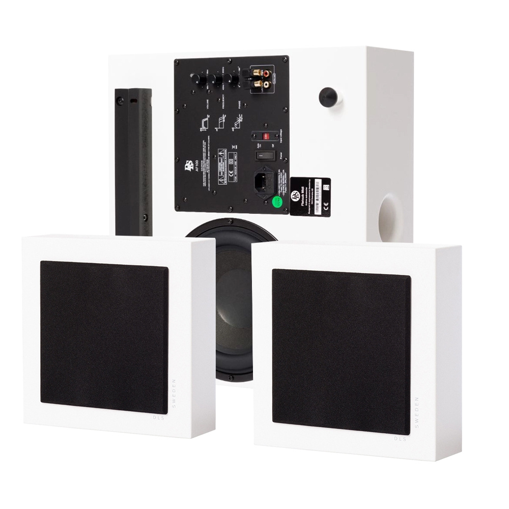 Pakiet głośników DLS Flatbox Mini On-Wall 2.1, biały