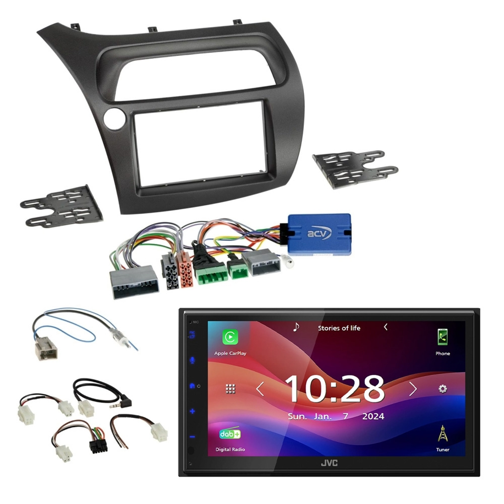 Zestaw audio samochodowego JVC KW-M695DBW do Honda Civic 2006-2011