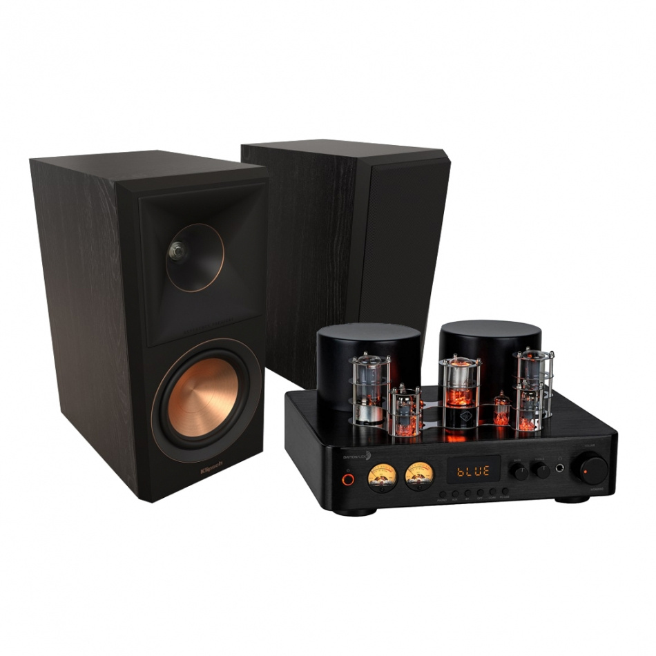 Dayton Audio HTA200BT z Klipsch RP-500M II, zestaw stereo
