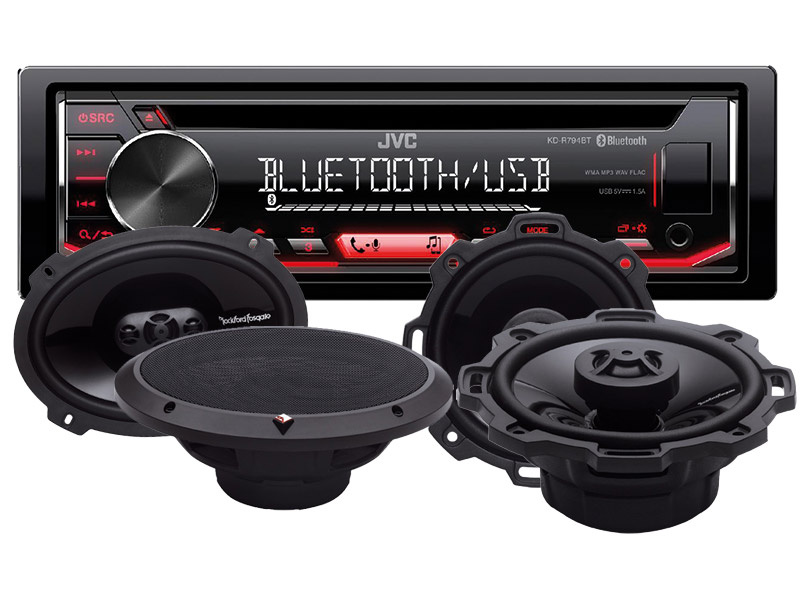 JVC KD-R794BT i głośniki Rockford Fosgate PUNCH