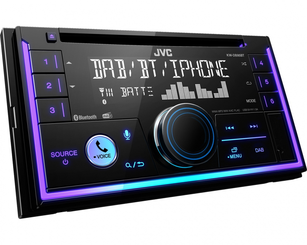 JVC KW-DB95BT & głośniki Bass Habit Play, pakiet car audio