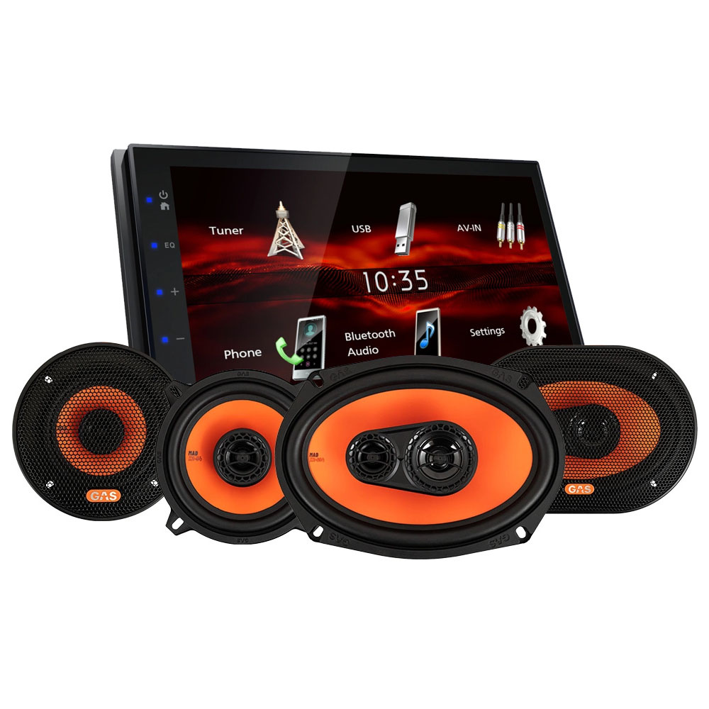 JVC KW-M180BT & głośniki GAS MAD X1, pakiet car audio