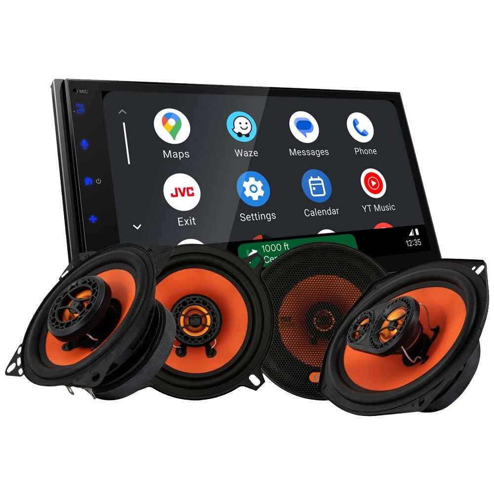 Zestaw car audio JVC KW-M695DBW z głośnikami GAS MAD X1