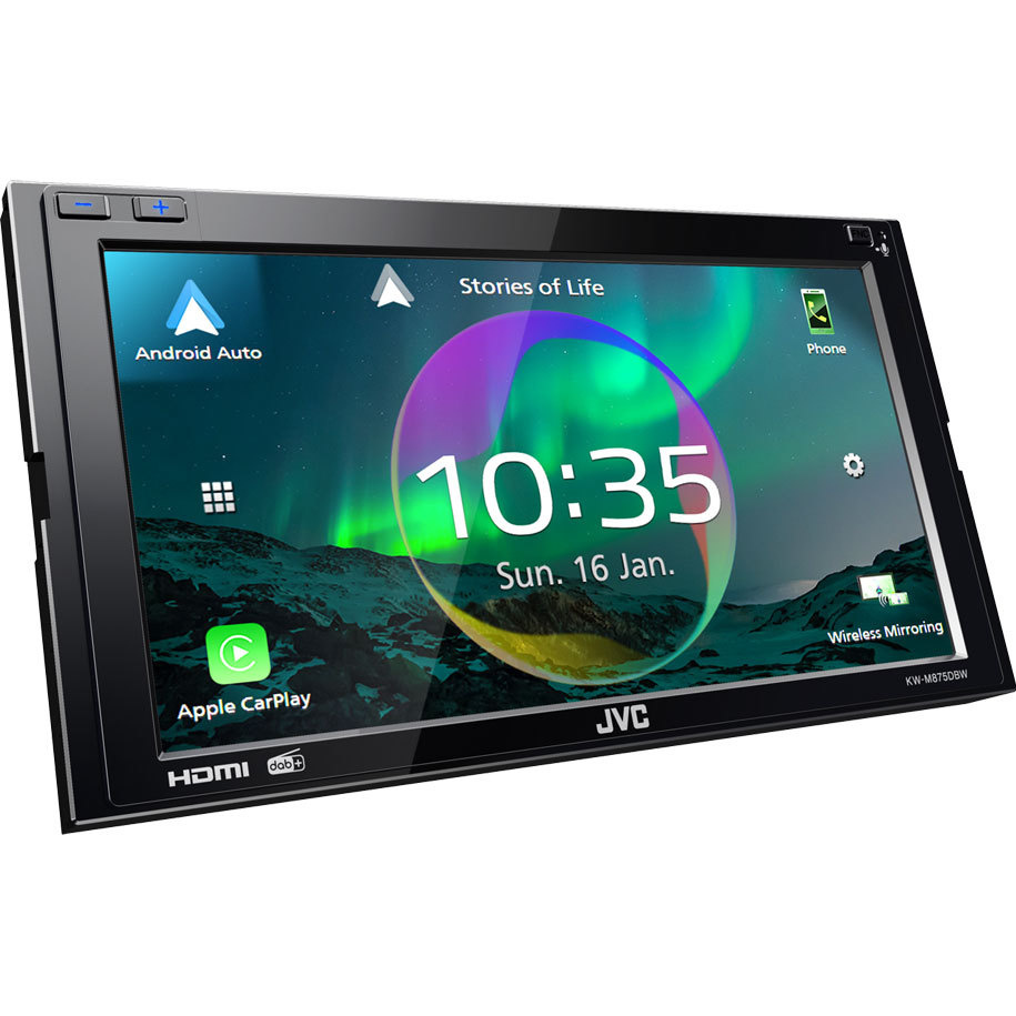 JVC KW-M875DBW z głośnikami DLS Performance, pakiet car audio