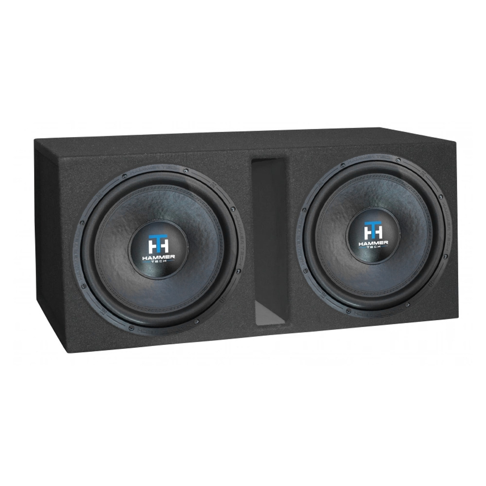 Portowana skrzynia basowa 2x15 cali z 2 szt. Hammer Tech LCW15V2D4