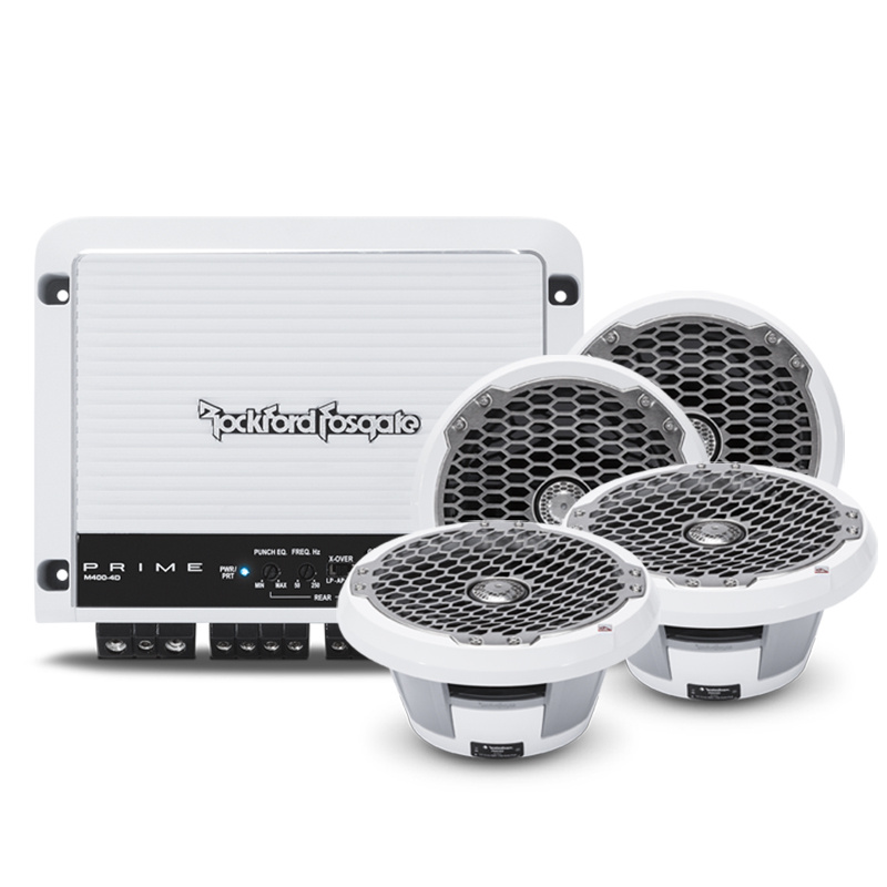 Rockford Fosgate PM262 + M400-4D wzmacniacz morski