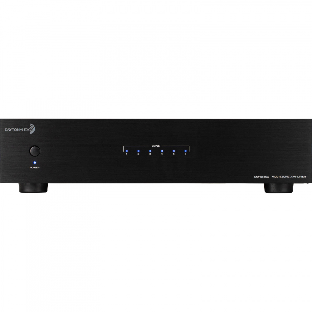 Dayton Audio MA1240 i 2 pary czarnych głośników zewnętrznych DLS MB5i