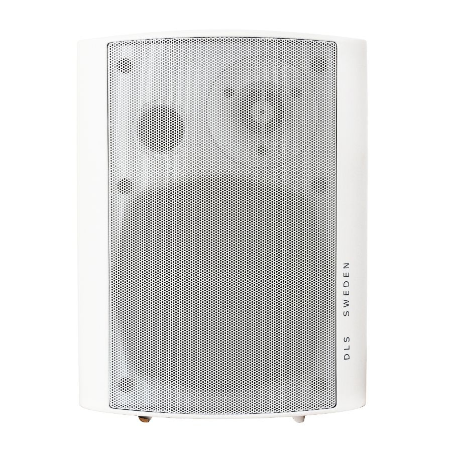 Dayton Audio MA1240 i 2 pary białych głośników zewnętrznych DLS MB5i