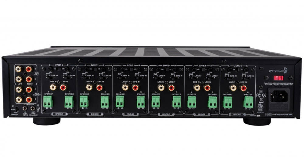 Dayton Audio MA1260 i 2 pary czarnych DLS MB6i do siłowni lub na taras