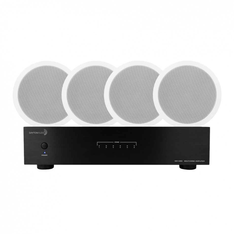 Dayton Audio MA1260 i 2 pary System One IC820, zestaw multiroom