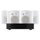 Dayton Audio MA1260 i 2 pary białych głośników zewnętrznych DLS MB6i Dayton Audio MA1260 i 2 pary białych głośników zewnętrznych DLS MB6i