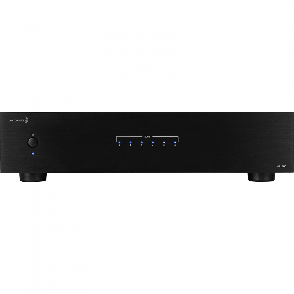 Dayton Audio MA1260 i 2 pary białych głośników zewnętrznych DLS MB6i