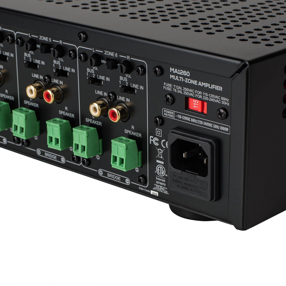 Dayton Audio MA1260 i 2 pary białych głośników zewnętrznych DLS MB6i