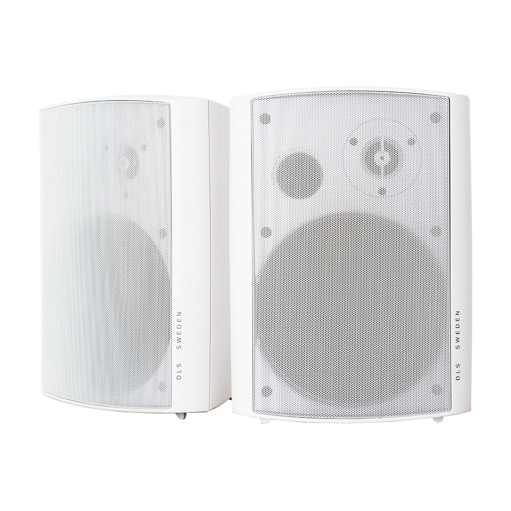 Dayton Audio MA1260 i 2 pary białych głośników zewnętrznych DLS MB6i
