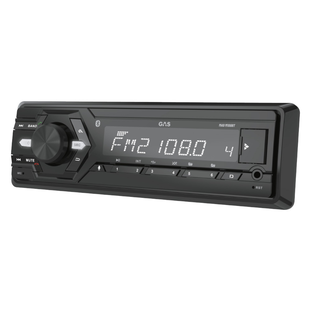 GAS MAD M100-BT z przednimi i tylnymi głośnikami DLS, pakiet car audio