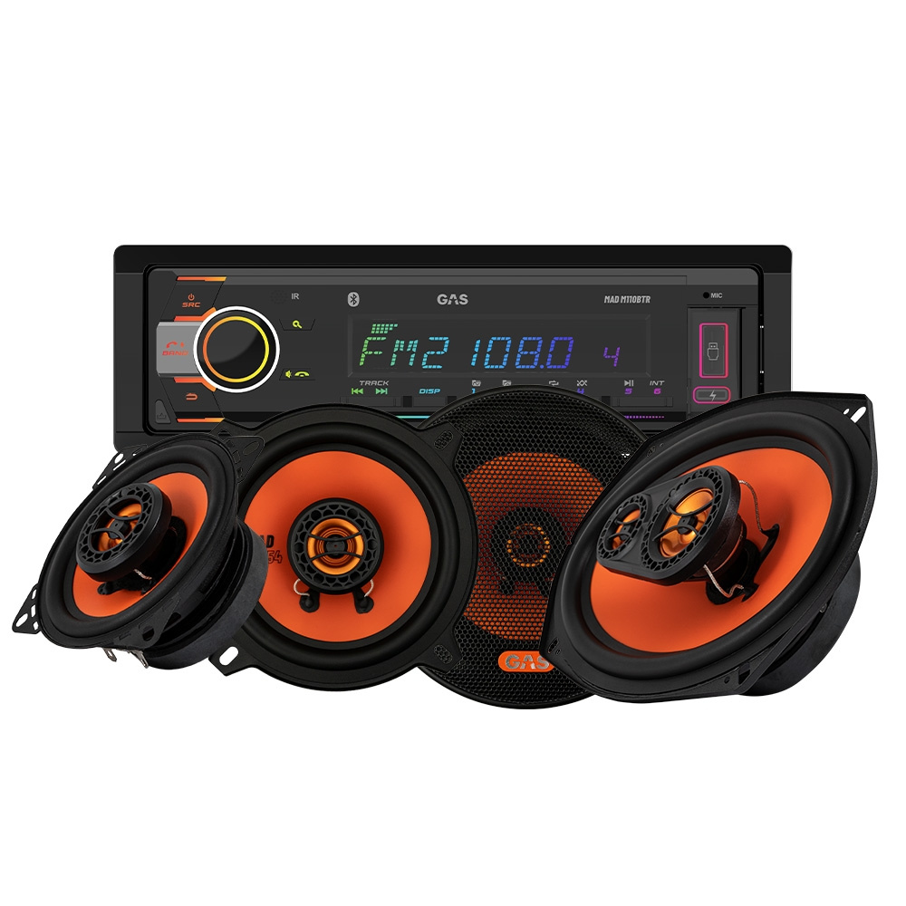 GAS MAD M110-BTR z głośnikami MAD X1, pakiet car audio