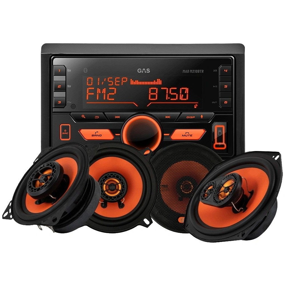 GAS MAD M210-BTR z głośnikami MAD X1, zestaw car audio