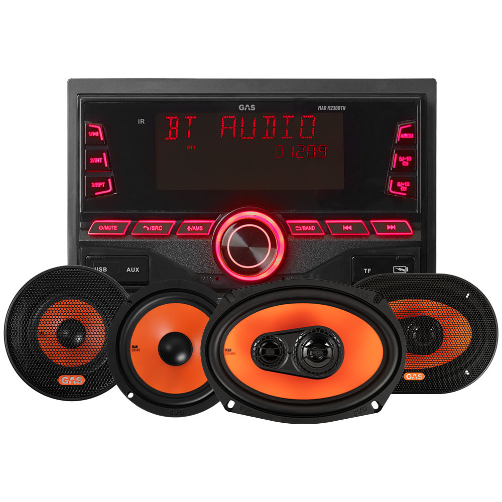 GAS MAD M230-BTN z głośnikami MAD K2/X2, pakiet car audio